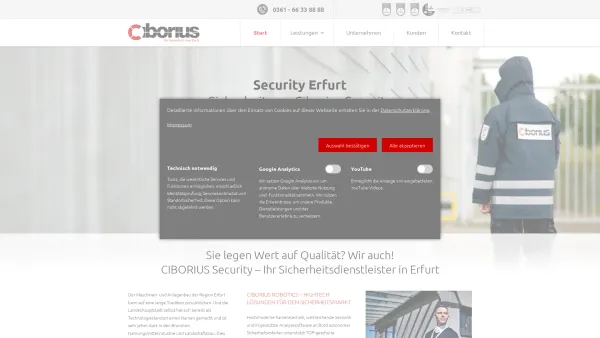 Website Screenshot: Security-Gera - Security Erfurt, Sicherheitsdienst Erfurt, Objektschutz Erfurt, Baustellenbewachung - Security Erfurt - Date: 2023-06-20 10:40:22