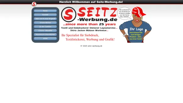 Website Screenshot: Seitz Werbung u. Racing - index - Date: 2023-06-20 10:40:22