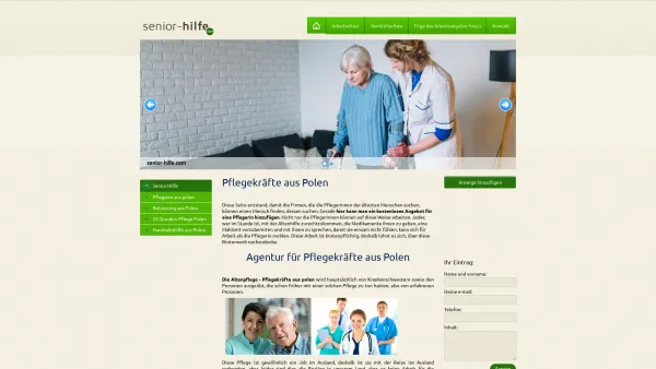 Website Screenshot: Senior Hilfe - Pflegekräfte aus Polen - Agentur für Pflegekräfte aus Polen | Senior-Hilfe.com - Date: 2023-06-20 10:40:23