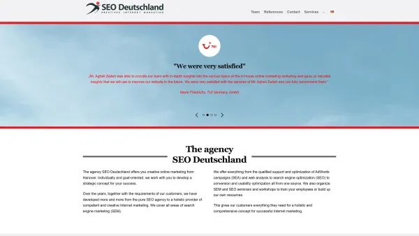 Website Screenshot: Agentur SEO Deutschland Kreatives Internetmarketing aus Hannover - Home - SEO Deutschland - Date: 2023-06-20 10:40:23
