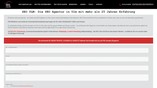 Website Screenshot: SEO Ulm - SEO Agentur Ulm:》SEO vom Profi 》für mehr Umsatz! - Date: 2023-06-20 10:42:26
