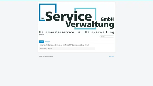 Website Screenshot: MP Serviceverwaltung GmbH Mario Pauli Moderne Dienstleistungen für Ihre Immobilien Meisterbetrieb. - Home - Date: 2023-06-20 10:40:23
