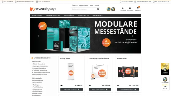 Website Screenshot: SEVEN mediaprint GmbH - Messeausstattung vom Hersteller bestellen ★ SEVEN displays GmbH - Date: 2023-06-20 10:40:23