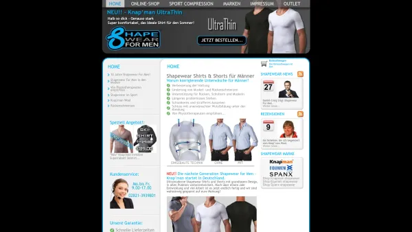 Website Screenshot: ShapewearForMen Deutschland - ShapewearforMEN | Shapewear für moderne Männer - Date: 2023-06-20 10:40:23