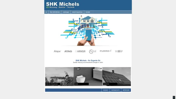 Website Screenshot: Bartholomäus Michels -  Wir sind seit 35 Jahren  für Sie tätig in den Bereichen Sanitär - Heizung - Klima · 24 Stunden Notdienst - Start - SHK Michels in Jülich - Date: 2023-06-20 10:40:23