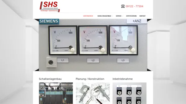 Website Screenshot: SHS Elektrotechnik GmbH - Unternehmen - Date: 2023-06-20 10:40:23