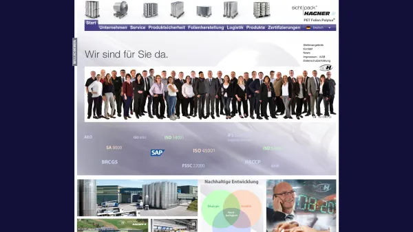 Website Screenshot: sicht-pack Hagner GmbH - PET Folien, Verbundfolien, APET, PETG, GAG - Folienhersteller sicht-pack Hagner - Date: 2023-06-20 10:40:25