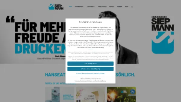 Website Screenshot: Heinrich Siepmann Druckerei -  Privat- u.  Geschäftsdrucksachen - Druckerei Siepmann | Ihre Hamburger Druckerei - Date: 2023-06-20 10:40:25