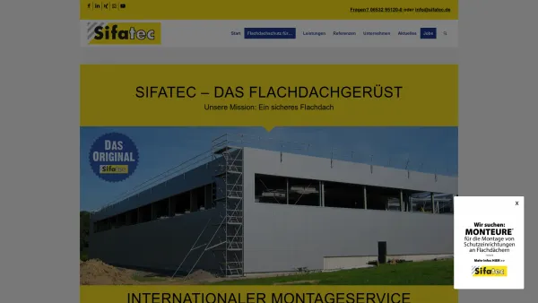 Website Screenshot: Simon GmbH & Co. KG - SIFATEC – Flachdach-Absturzsicherungen - Date: 2023-06-20 10:40:25