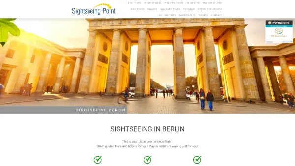 Website Screenshot: Sightseeing Point GmbH - Sightseeing and city tours in Berlin - your Berlin experience - Date: 2023-06-20 10:40:25