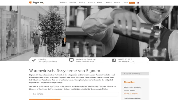 Website Screenshot: Signum Warenwirtschaftssysteme GmbH - Warenwirtschaftssystem Profi – Signum Warenwirtschaftssysteme AG - Date: 2023-06-20 10:40:25
