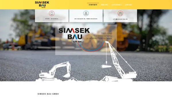 Website Screenshot: SIMSEK GmbH Schornsteinsysteme gut und günstig für jedermann - Tiefbau • Straßenbau • Schornsteintechnik | Simsek Bau GmbH, Herxheim - Date: 2023-06-20 10:40:25
