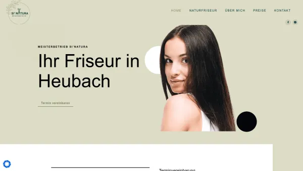 Website Screenshot: Sina Friedel - Friseur Heubach: Meisterbetrieb Si'Natura - Date: 2023-06-20 10:42:28