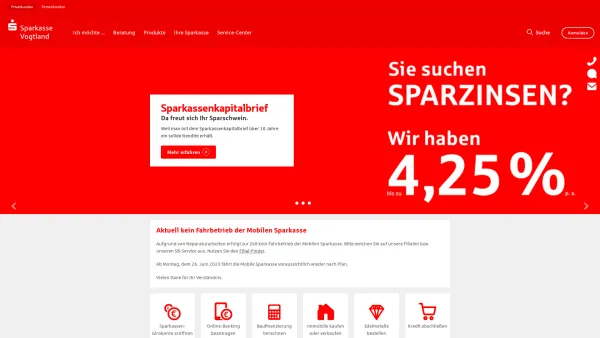 Website Screenshot: Sinnario GmbH Werbeagentur für sinnreiches Marketing - Internet-Filiale - Sparkasse Vogtland - Date: 2023-06-20 10:40:25