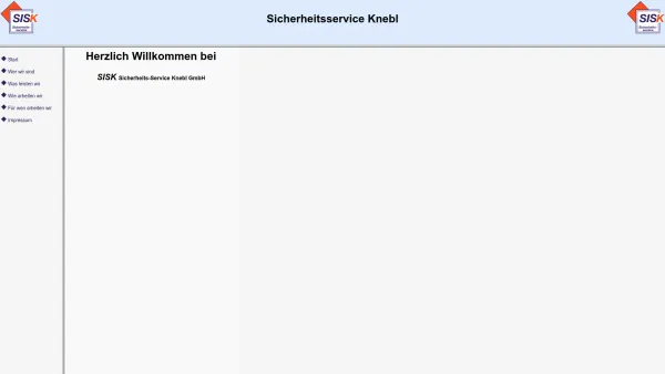 Website Screenshot: SISK · Sicherheits-Service Knebl GmbH - SISK - GmbH - Date: 2023-06-20 10:40:25