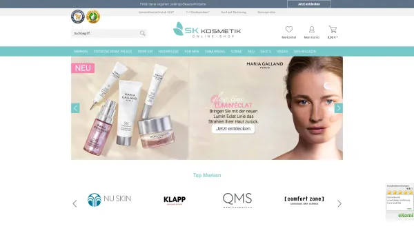 Website Screenshot: SK Kosmetik Shop - Ihr Online Kosmetikshop » Top Markenauswahl | SK Kosmetik - Date: 2023-06-20 10:42:28
