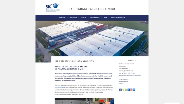 Website Screenshot: SK Pharma Logistics GmbH - SK Pharma Logistics GmbH - - Date: 2023-06-20 10:40:25