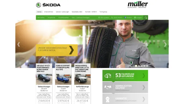 Website Screenshot: Skoda Autohaus Bert Müller GmbH -  Auf's Mü kommt's an! - Home - Autohaus Bert Müller - Glauchau - Date: 2023-06-20 10:40:25