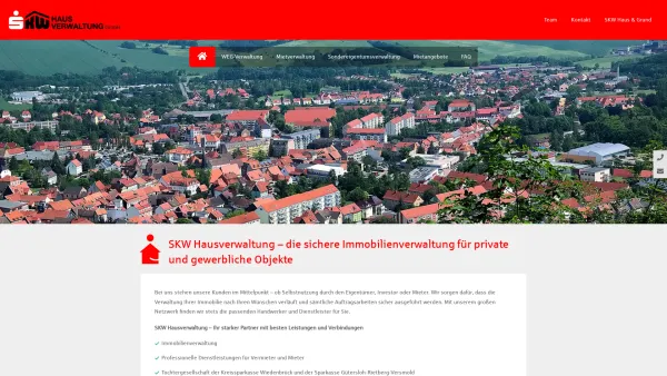 Website Screenshot: SKW Hausverwaltung GmbH - Hausverwaltung in Gütersloh | SKW Hausverwaltung - Date: 2023-06-20 10:42:28