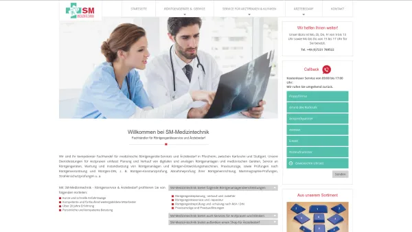 Website Screenshot: SM Medizintechnik Alles aus einer Hand! - SM Medizintechnik - Date: 2023-06-20 10:40:25