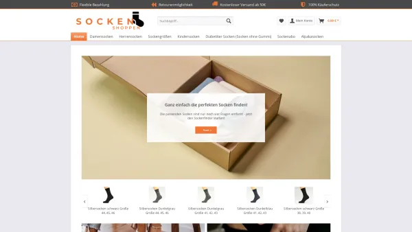 Website Screenshot: Max Lindner Socken Shop - Sockenshoppen.de - Date: 2023-06-20 10:40:26