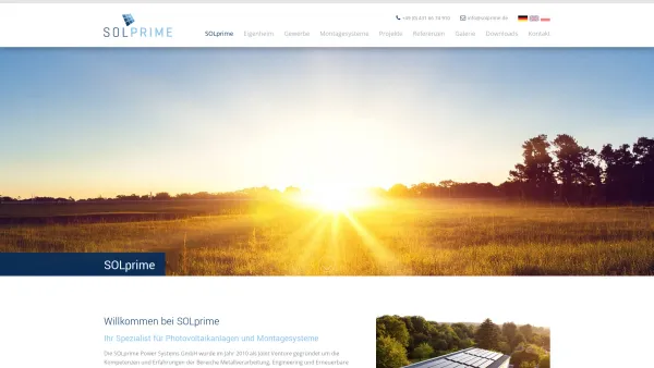 Website Screenshot: SOLprime Power Systems GmbH - SOLprime: SOLprime - Date: 2023-06-20 10:42:28
