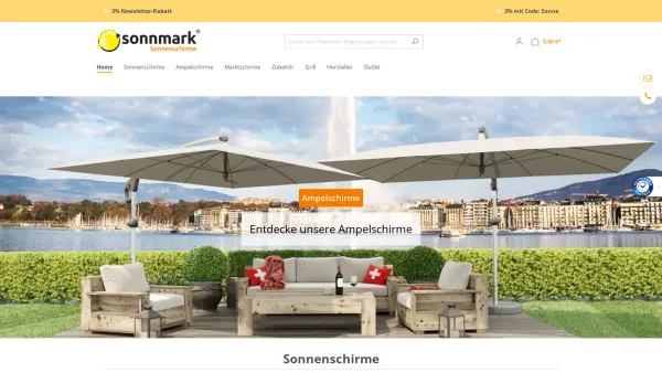Website Screenshot: SonnMark GmbH Fachhandel für Ampelschirme - Sonnenschirm, Ampelschirm & Marktschirm in München: sonnmark - Date: 2023-06-20 10:42:28