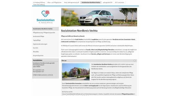 Website Screenshot: SST Carecenter GmbH - Ambulante Pflege und Betreuung - Sozialstation Nordkreis Vechta - Date: 2023-06-20 10:40:28