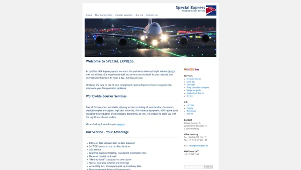 Website Screenshot: Special Express e. K. International Courier Service - Date: 2023-06-20 10:40:28