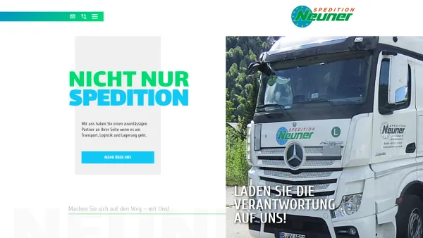 Website Screenshot: Georg Neuner Internationale Spedition -  Schnell - Zuverlässig - Preiswert - Gut - Startseite – Spedition Neuner - Date: 2023-06-20 10:40:28