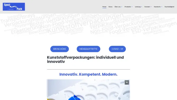Website Screenshot: Spezi-Pack · Karl Spethmann GmbH - Kunststoffverpackungen von Spezi-Pack - Date: 2023-06-20 10:40:28