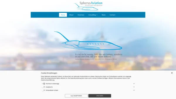 Website Screenshot: Spherus Aviation GmbH - Spherus Aviation GmbH in Langenhagen - Home - Date: 2023-06-20 10:40:28