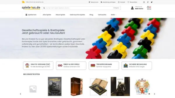 Website Screenshot: spiele4us GmbH - spiele4us - Dein Online-Shop für Brettspiele + Kartenspiele - Date: 2023-06-20 10:42:28