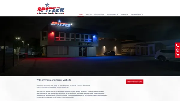 Website Screenshot: Spitzer · Gastro-Food-Service GmbH - FRISCHE IST UNSERE STÄRKE - FOOD UNSER BUSINESS - Spitzer - Date: 2023-06-20 10:40:28