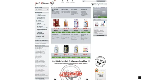 Website Screenshot: Sport-Vitamine-Shop© - Sportnahrung, günstig kaufen, Fitness-Shop - Sport-Vitamine-Shop© - Date: 2023-06-20 10:40:28