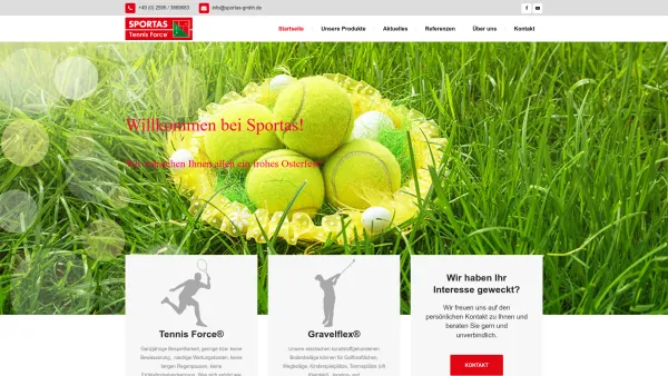 Website Screenshot: Sportas GmbH Ihr Partner im Sportbodenbereich! - Home - Sportas GmbH - Date: 2023-06-20 10:40:28