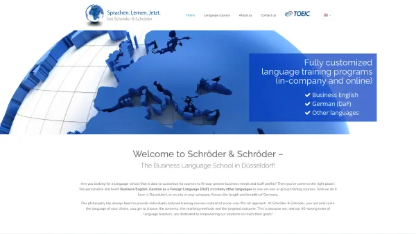 Website Screenshot: Schröder & Schröder GmbH Schule für Wirtschaftssprachen - Language learning & TOEIC® test center Schröder & Schröder in Düsseldorf – Business Language School - Date: 2023-06-20 10:40:29
