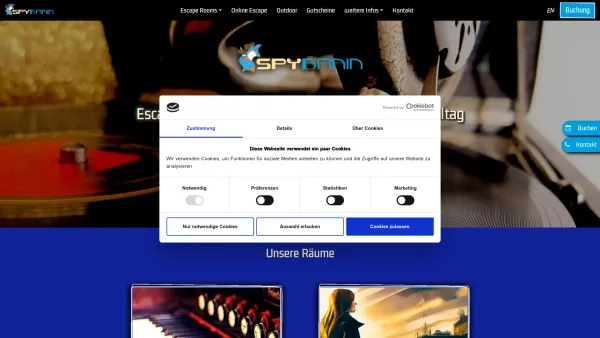 Website Screenshot: Spybrain Escape Room Köln - Escape Room Köln: Team-Rätsel & Abenteuer | Spybrain - Date: 2023-06-20 10:42:28