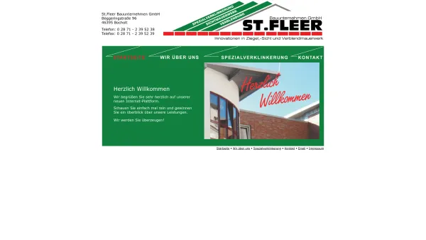 Website Screenshot: St. Fleer Bauunternehmen GmbH - Homepage - Date: 2023-06-20 10:40:29