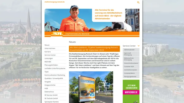 Website Screenshot: Stadtentsorgung Rostock GmbH -  Ihr Entsorger vor Ort - Willkommen : Stadtentsorgung Rostock GmbH - Date: 2023-06-20 10:40:29