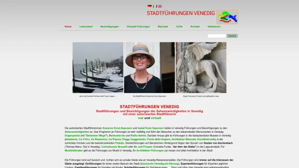 Website Screenshot: Ausstellungen Venedig Kunz-Saponaro - STADTFÜHRUNGEN VENEDIG - Sehenswürdigkeiten in Venedig besichtigen - Date: 2023-06-20 10:40:29