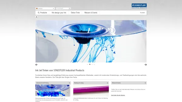 Website Screenshot: STAEDTLER Mars GmbH & Co. KG Geschäftsbereich InkJet - inkjet.industrial-products.com | STAEDTLER Industrial Products - Date: 2023-06-20 10:40:31