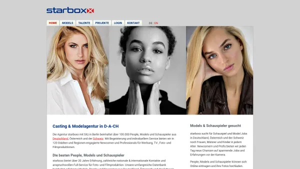 Website Screenshot: starboxx Casting-& Modelagentur - STARBOXX Casting & Modelagentur - Date: 2023-06-20 10:40:31