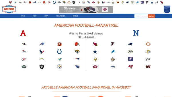 Website Screenshot: Stars-Direct - American Football-Fanartikel - AmFoo.de - Date: 2023-06-20 10:40:31