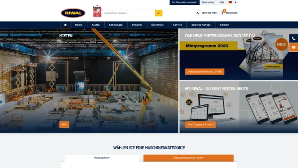 Website Screenshot: Adam GmbH, Arbeitsbühnen und Staplerverleih - Riwal – Ihr weltweiter Partner für die Arbeitsbühnenvermietung - Date: 2023-06-20 10:40:31