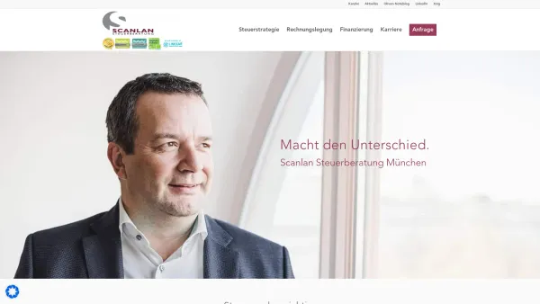 Website Screenshot: Scanlan Steuerberatung - Scanlan Steuerberatung München | Macht den Unterschied - Date: 2023-06-20 10:40:31