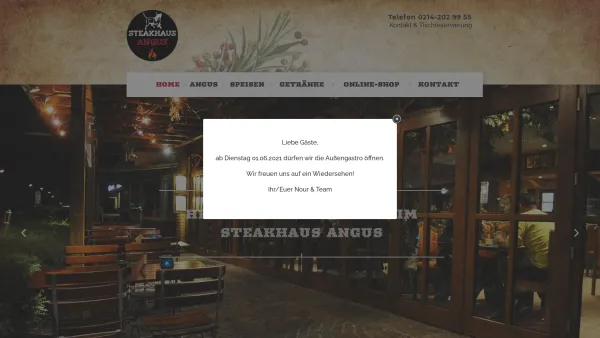 Website Screenshot: Steakhaus Leverkusen - Steakhaus Angus Leverkusen - Date: 2023-06-20 10:40:31