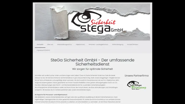 Website Screenshot: SteGa Sicherheit GmbH & Facility Management Stuttgart, Karlsruhe & Baden-Baden - SteGa Sicherheit GmbH & SteGa Reinigung - Date: 2023-06-20 10:40:31