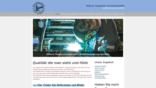 Website Screenshot: Georg Steinberger Kunstschmiede -  Kunstschmiede · Schlosserei · Treppenbau - Schlosserei Matthias Steinberger: Home - Date: 2023-06-20 10:40:31