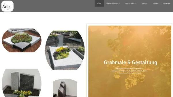 Website Screenshot: Steinmetz - Ade Grabmale u. Natursteinwerk GmbH & Co. KG - Steinmetz-Ade Grabmale Treppe Fensterbank - alles aus Granit u. Marmor - Date: 2023-06-20 10:40:31